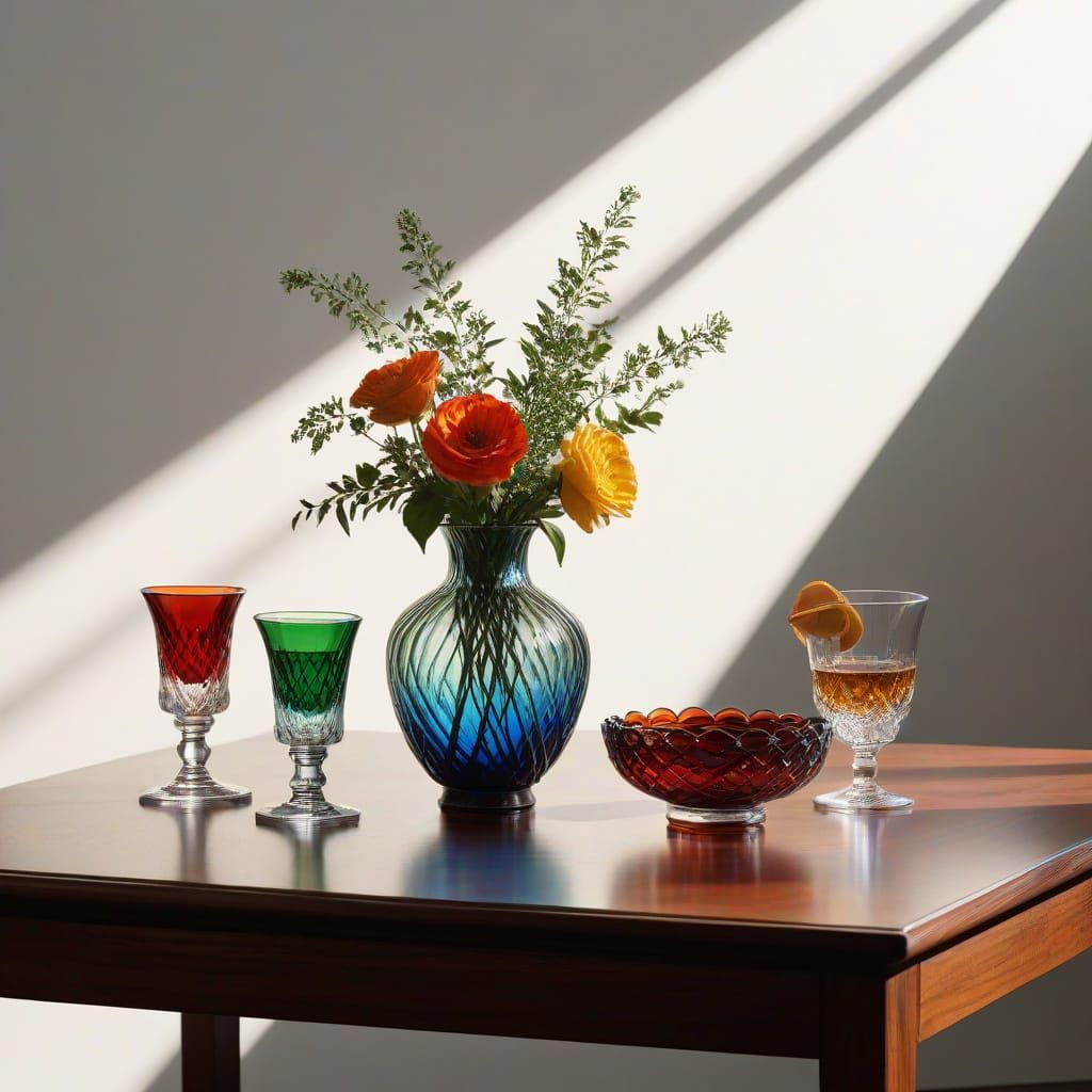 Hyperrealistic Prism Shadows in Dutch Master Style