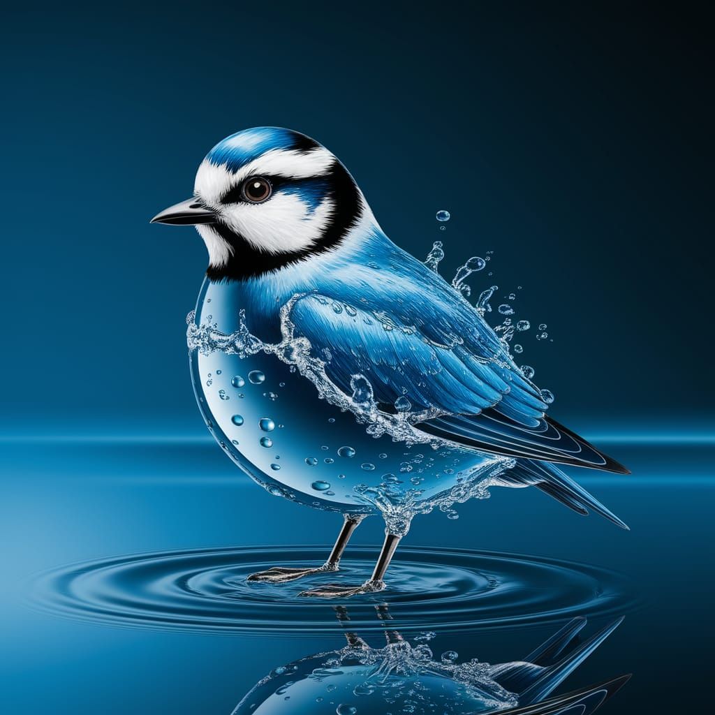 Delicate Water Bird Sculpture