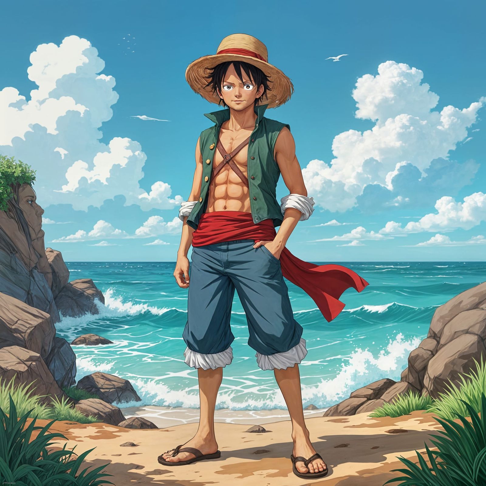 Shanks from One Piece with Straw Hat