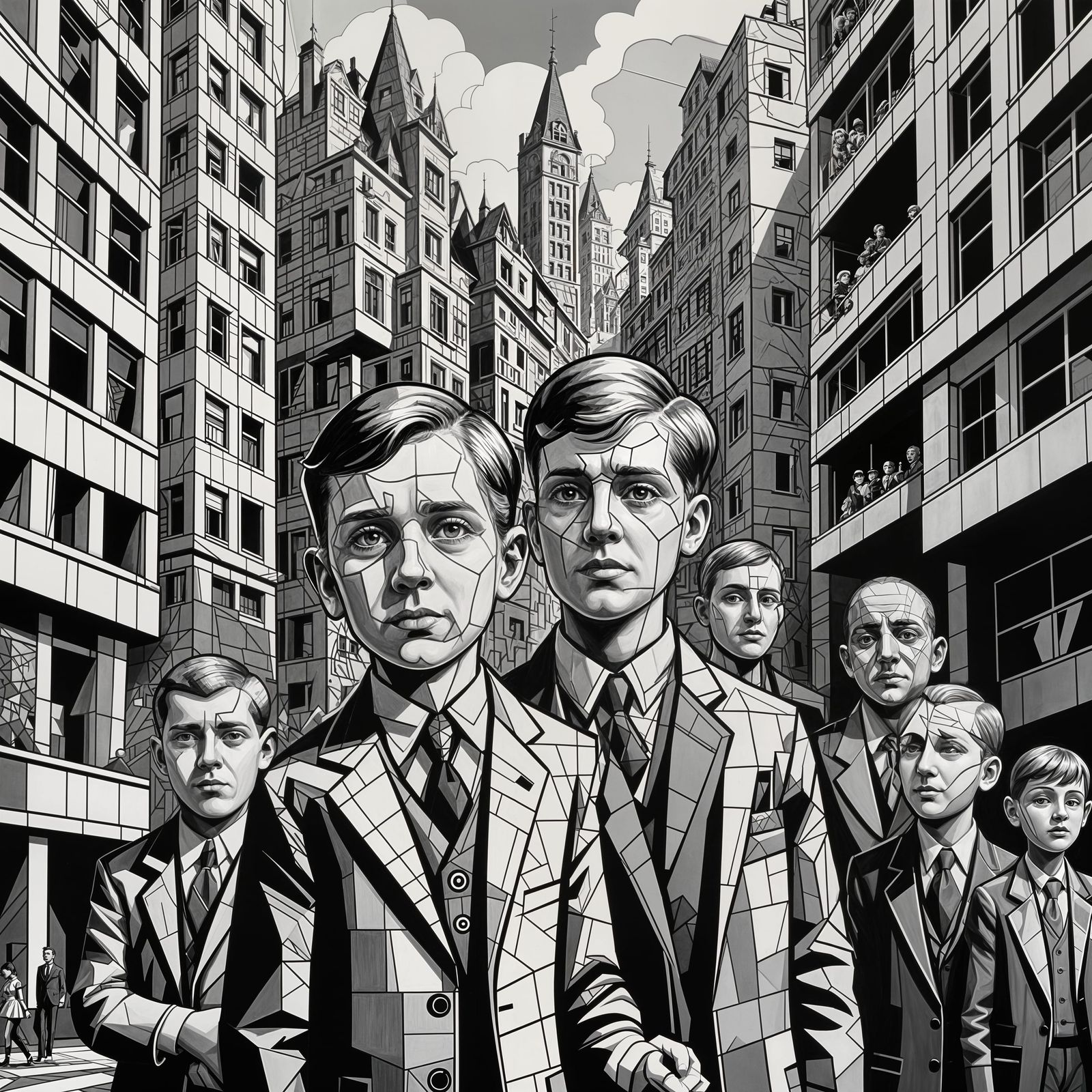 Metropolis in Geometric Fauvism Style