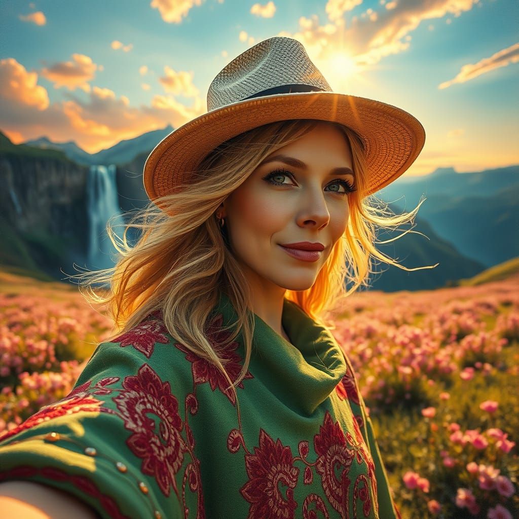 Claudia Schiffer Look a Like having selfie