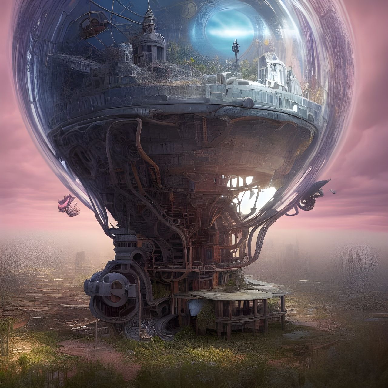 Forbidden Worlds: Intricate Cel-Shaded Matte Painting