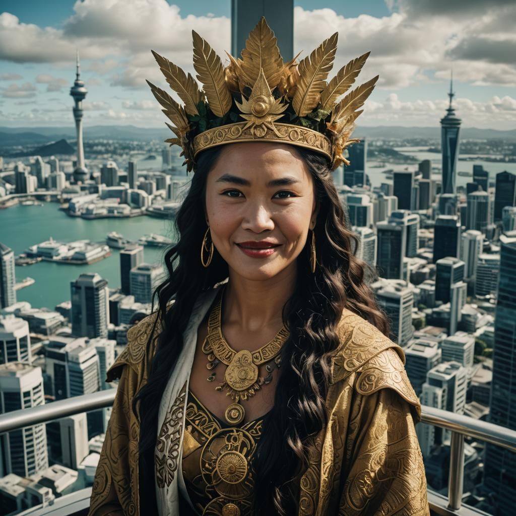 Multi-Ethnic Mother Nature at Auckland's Sky Tower