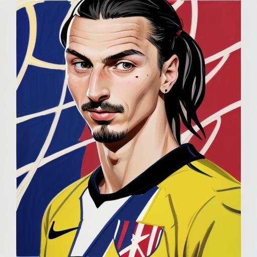 Pop Art Portrait of Soccer Player