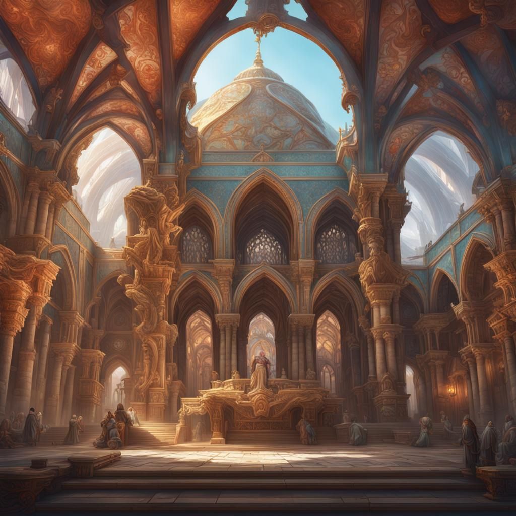 Monastery Complex Portrait with Dynamic Lighting
