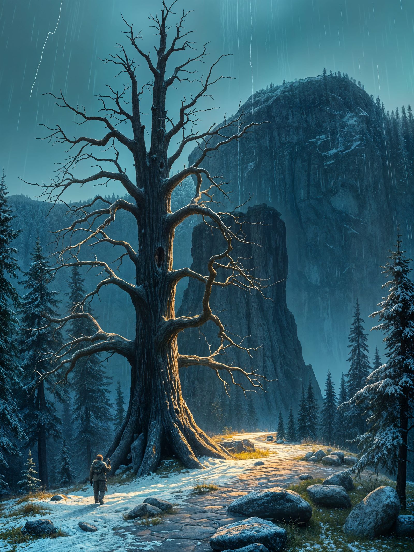 Old Door on Cliff Reveals Peaceful Seascape