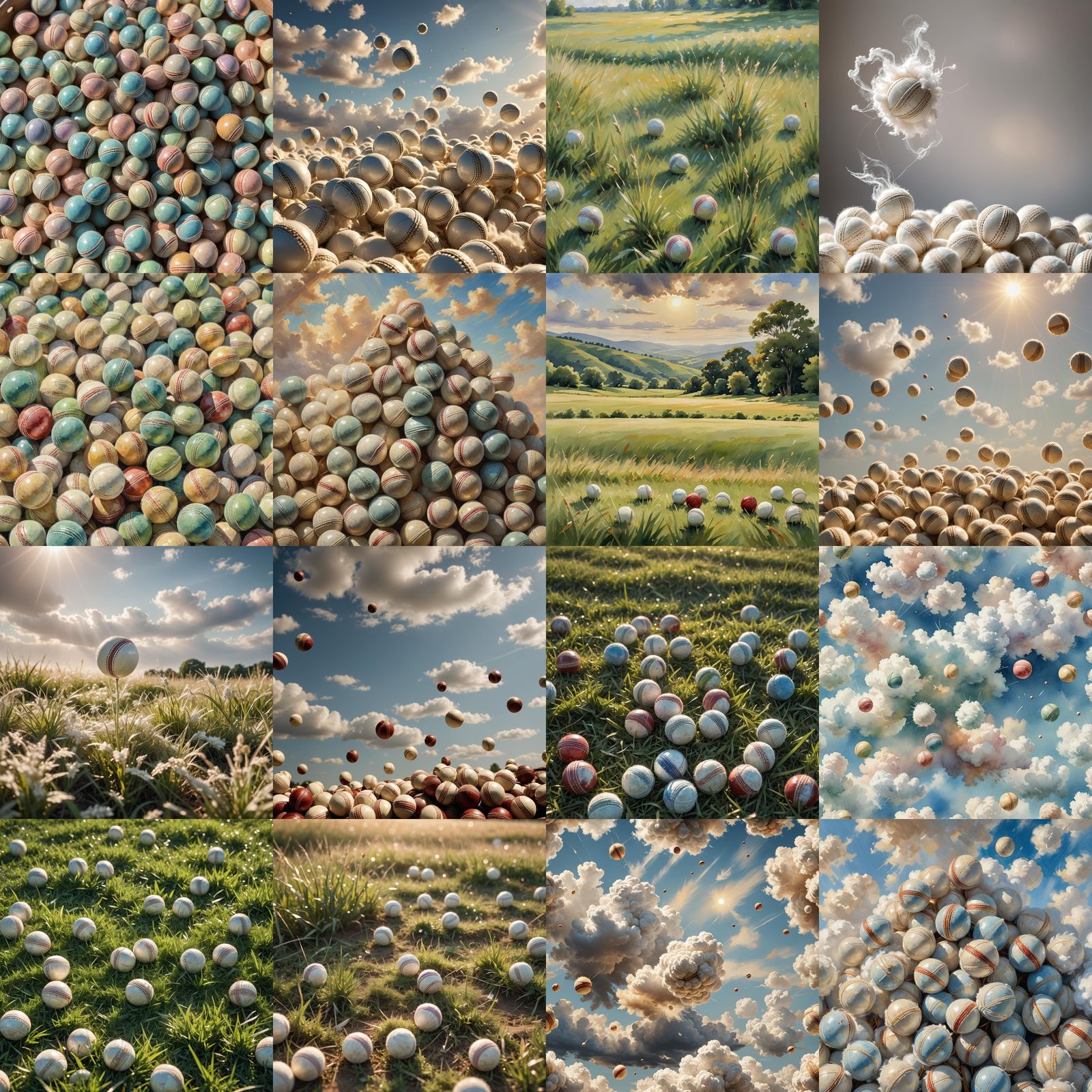 Cricket Balls Bathed in Heavenly Sunshine