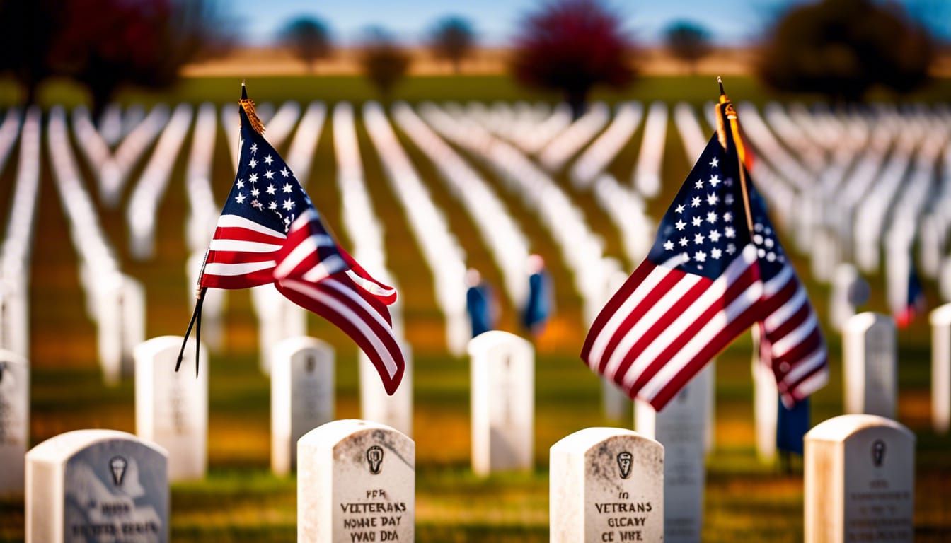 Veterans Day at National Cemetery: A Distant View