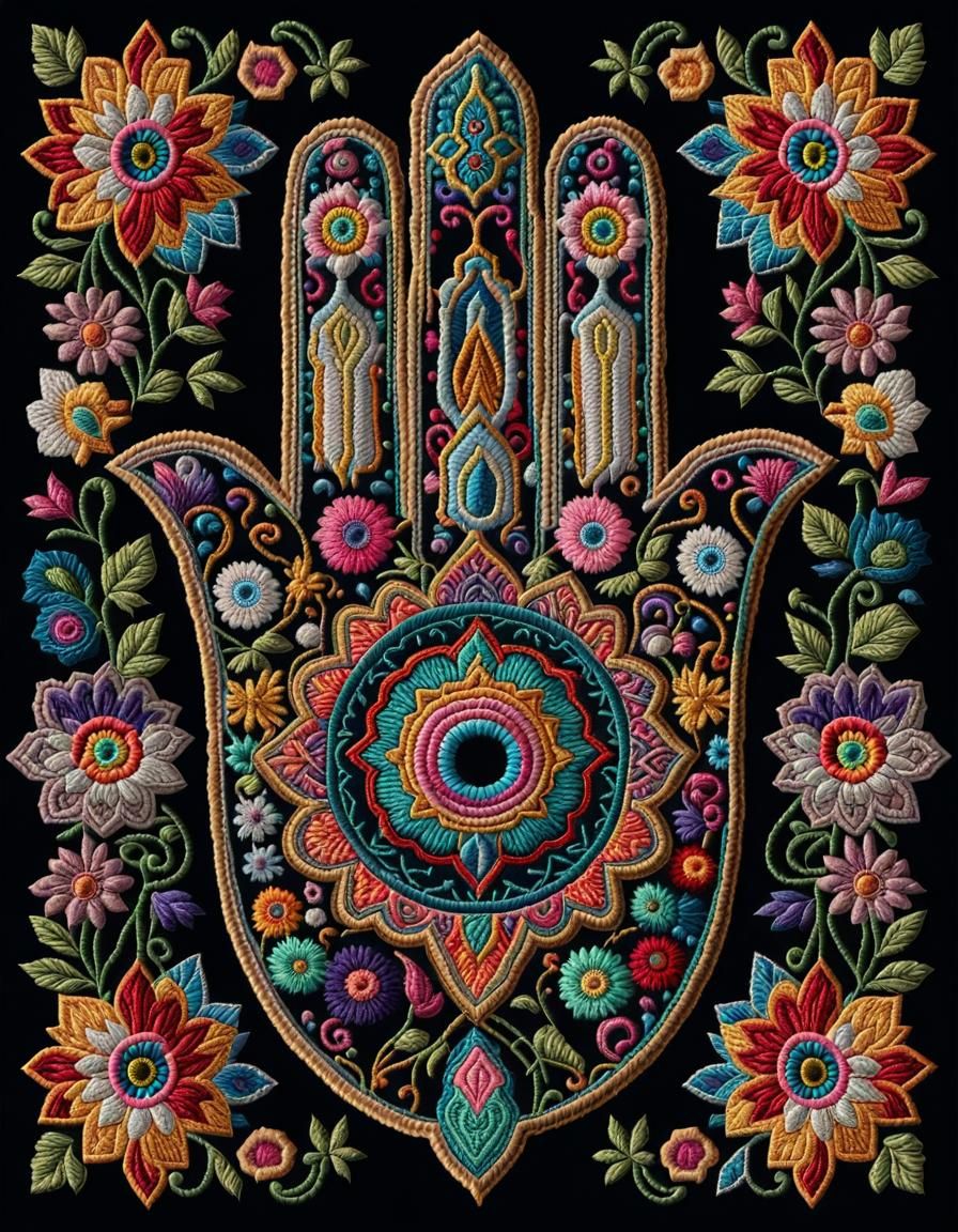 Embroidered Hamsa