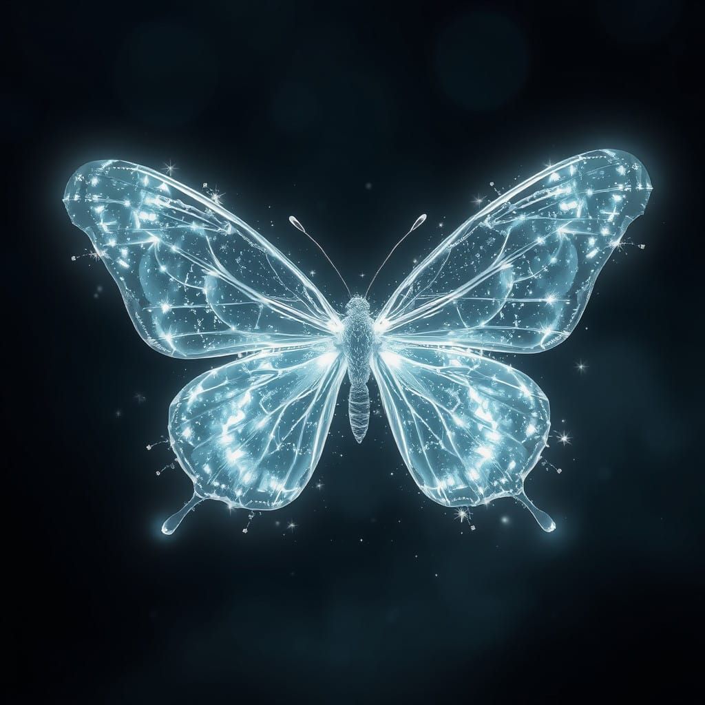 Majestic Ethereal Butterfly in Mystical Aura