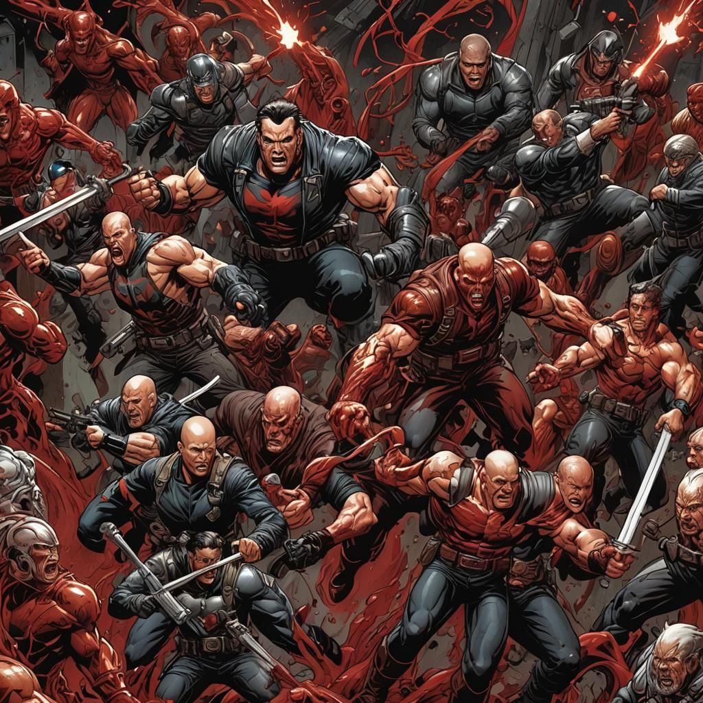 Epic Action Comic Book Art Masterpiece