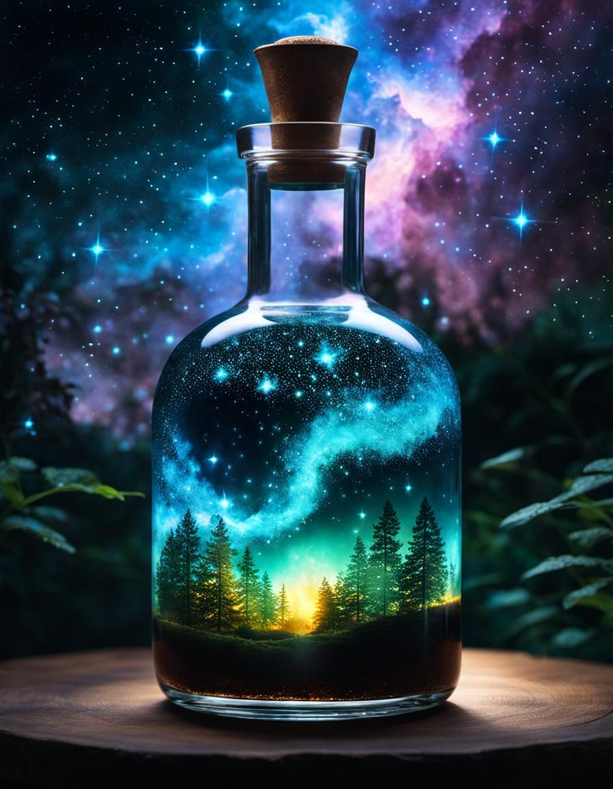 Night and Day Potion in Double Exposure