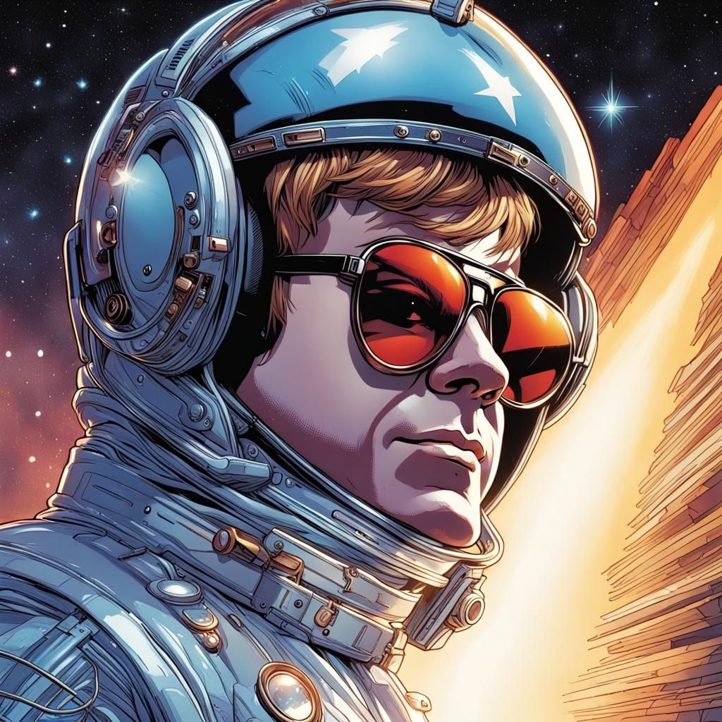 Elton John as Rocketman: Comic Book Art