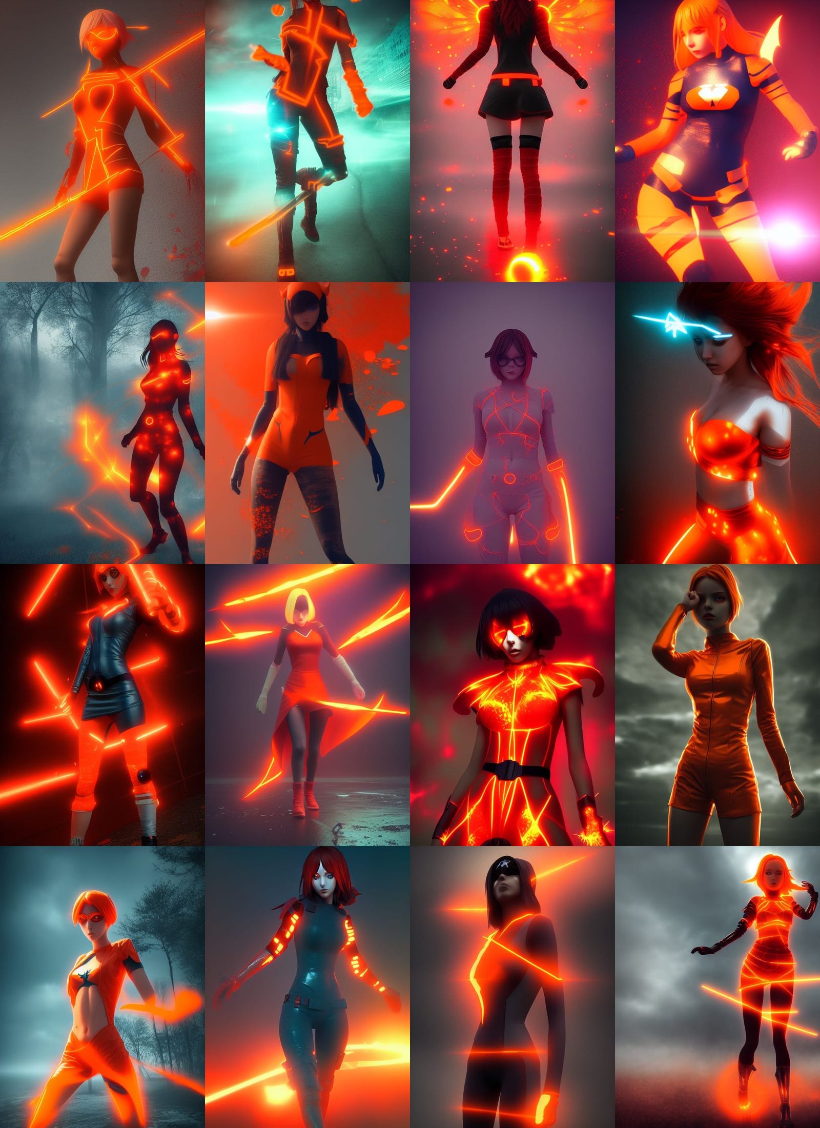 Post-Apocalyptic Anime Superhero in Pop Art Style