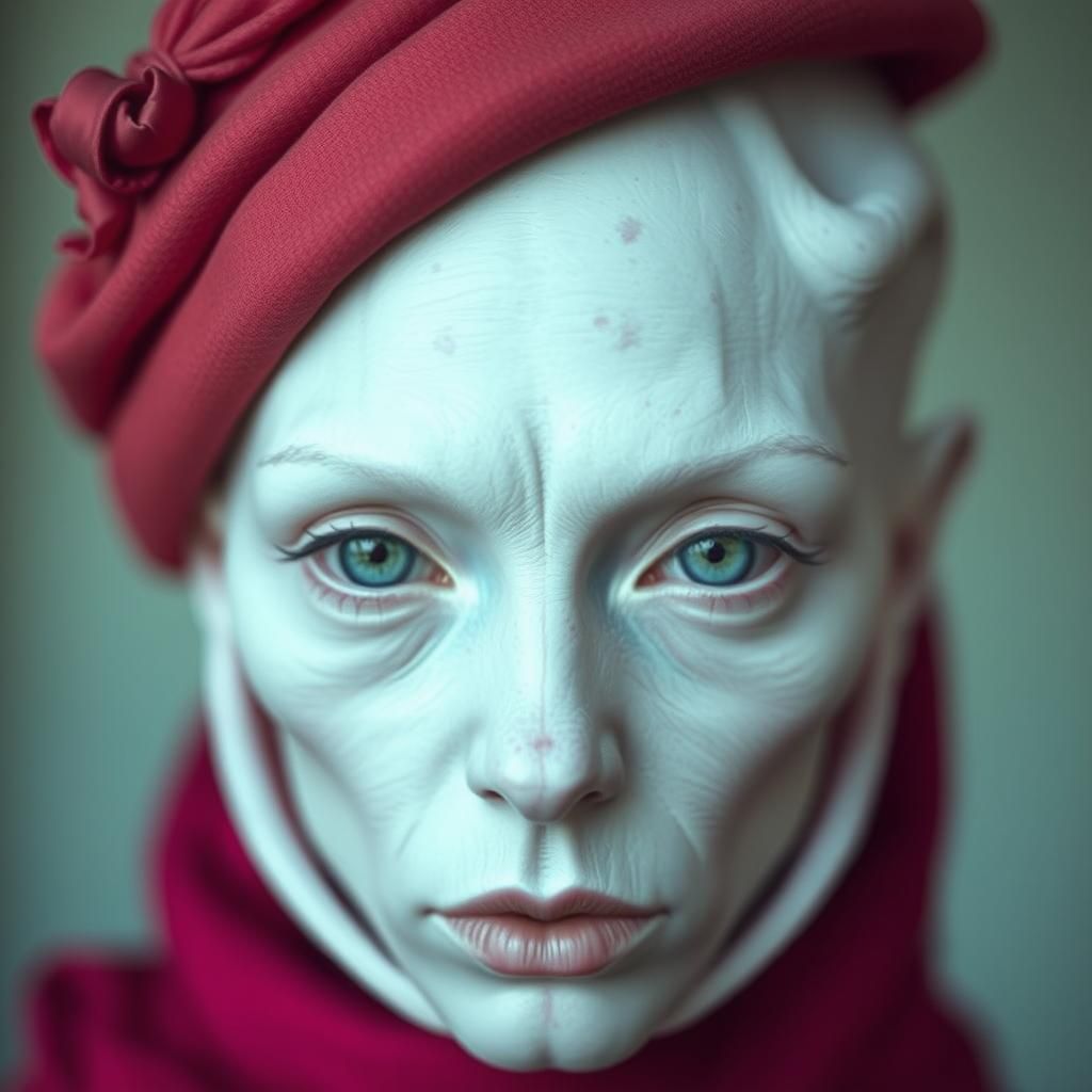 Albino Alien Woman: A Portrait of Unique Beauty