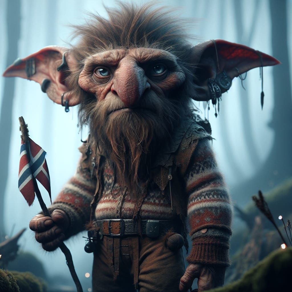 A fantastic close up troll Norwegian
