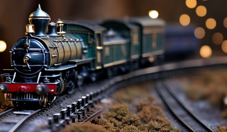 Steampunk Christmas: Vintage Model Train Diorama