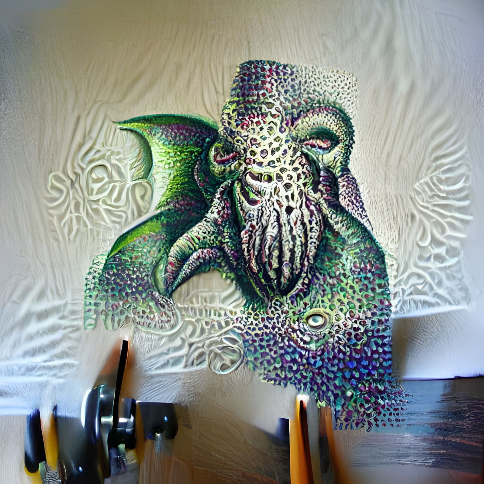 Cthulhu in Kinetic Pointillism Style