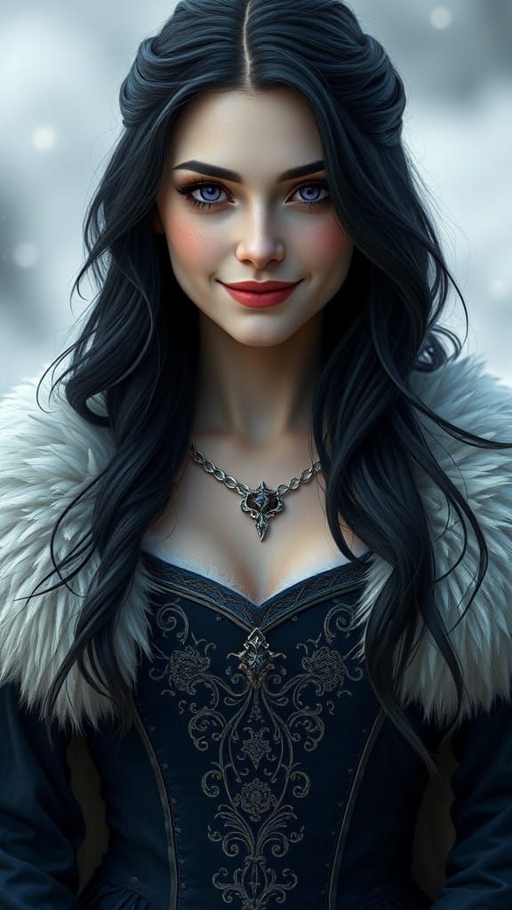 Enchanting Fantasy Maiden in Majestic Medieval Attire