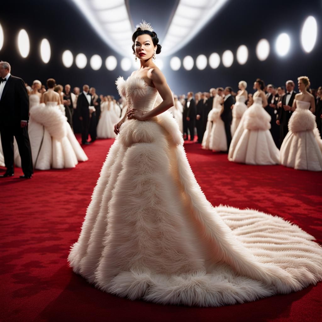 Bjork modified her swan dress