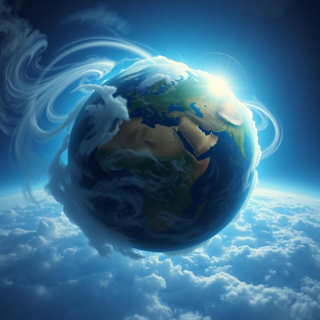 Create an image of the earth as pear shaped