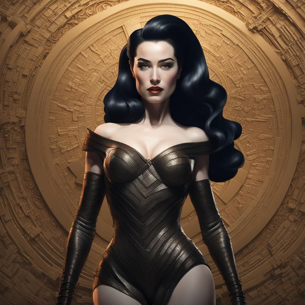 Woman in Bikini as Digital Art Portrait