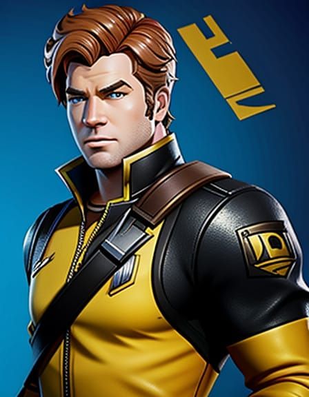 Captain Kirk Fortnite Character in Epic Sci-Fi Style