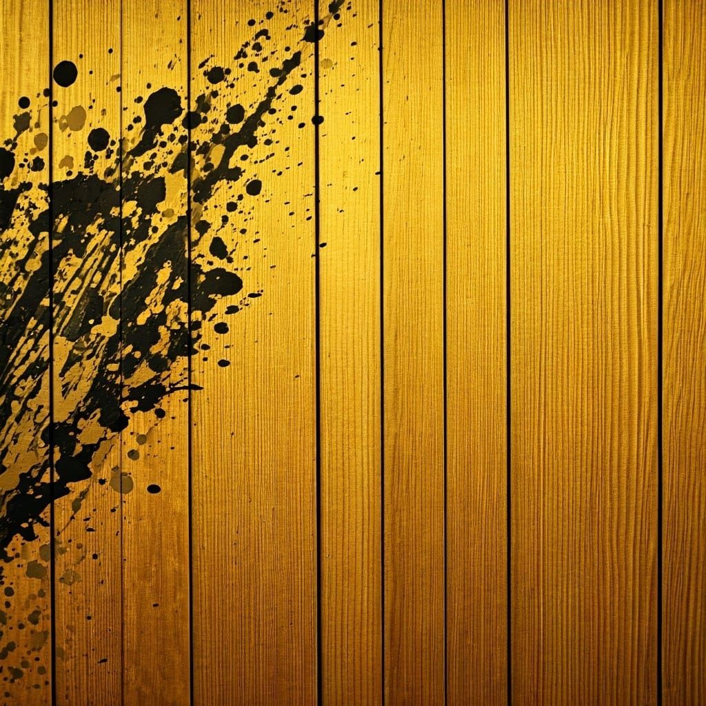 Mid-Century Modern Abstract Expressionist Masterpiece in Gol...