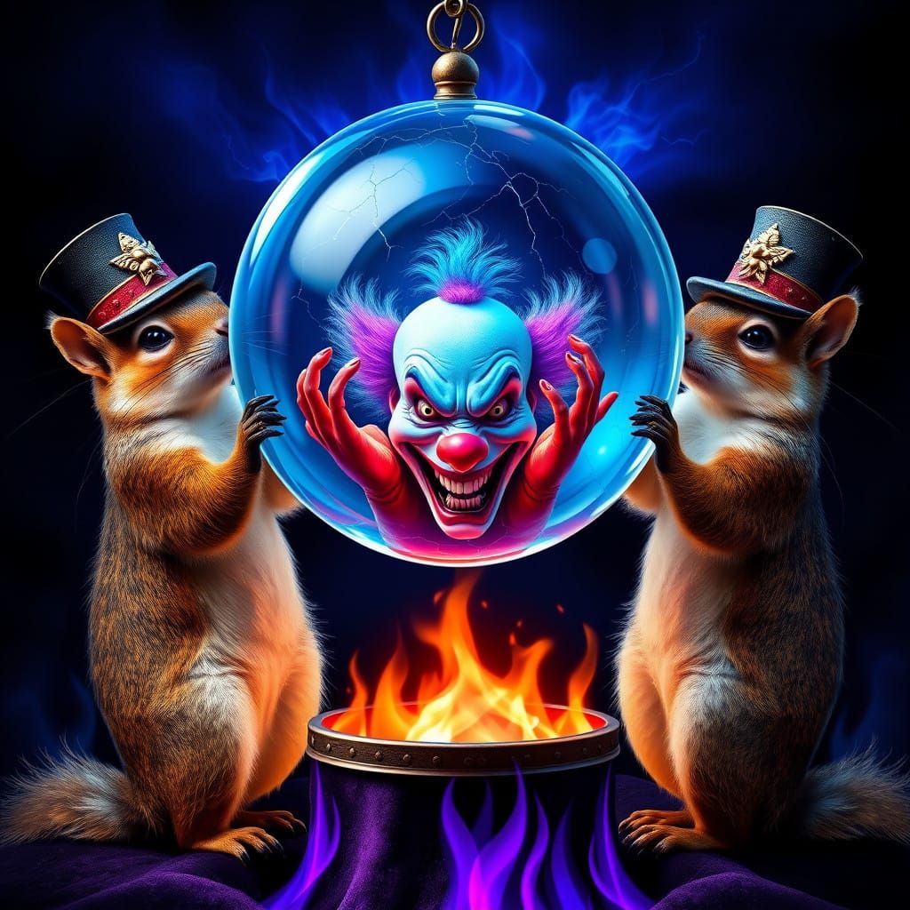 Ringmaster Squirrels Defy Dystopian Future Over Flickering I...