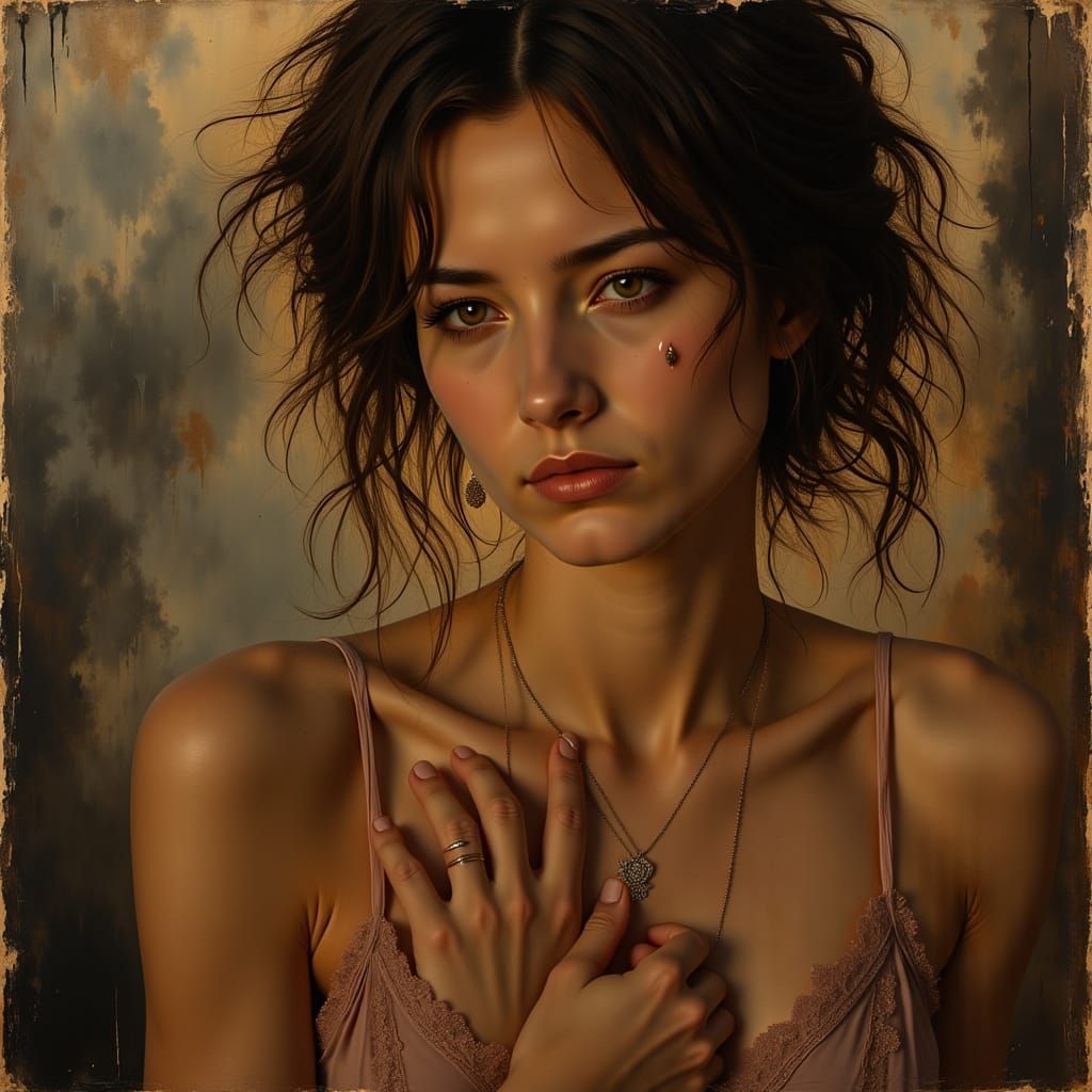 Emotional Romantic Drama Poster with Beach Sunset