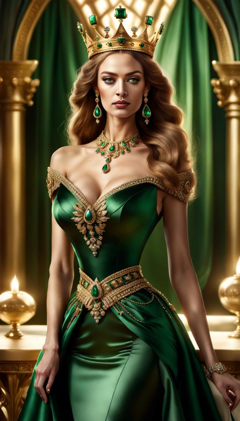 Breathtaking Queen Portrait with Hourglass Figure