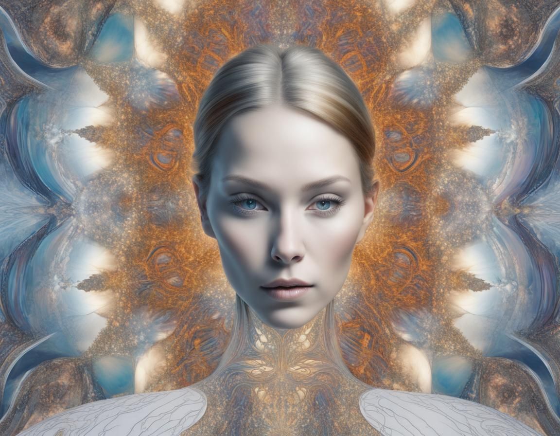 Symmetrical Divine Vision with Geometric Patterns