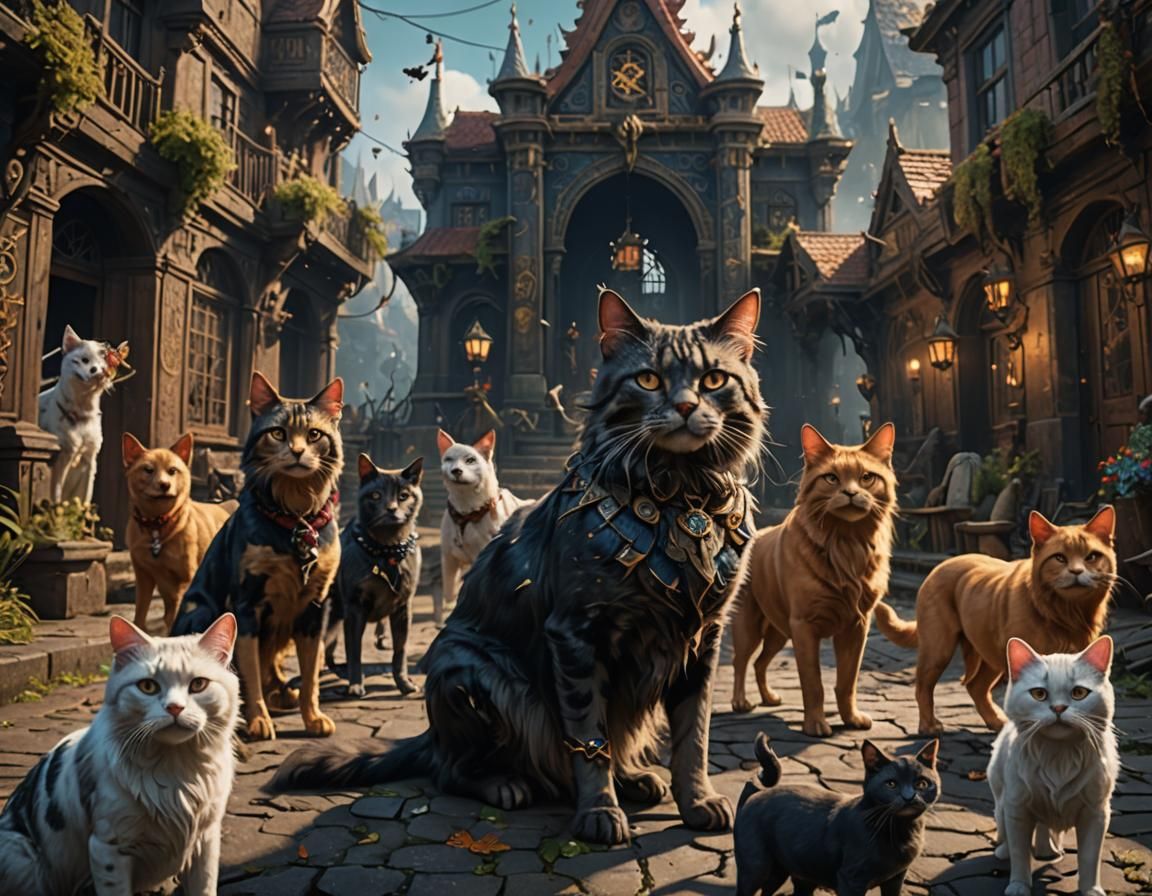 Six-Legged Cat and Dogs: Fantasy Concept Art