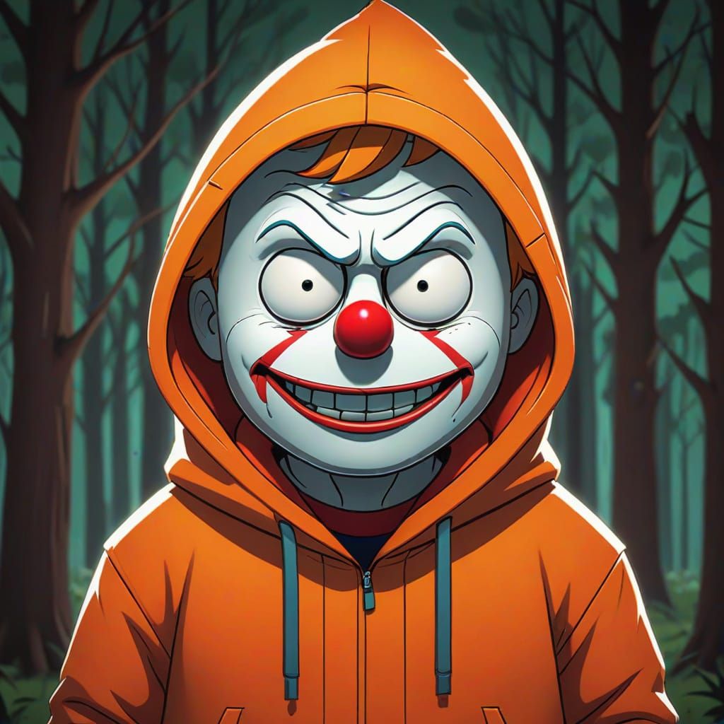 South Park Pennywise Evil Grin in Trees