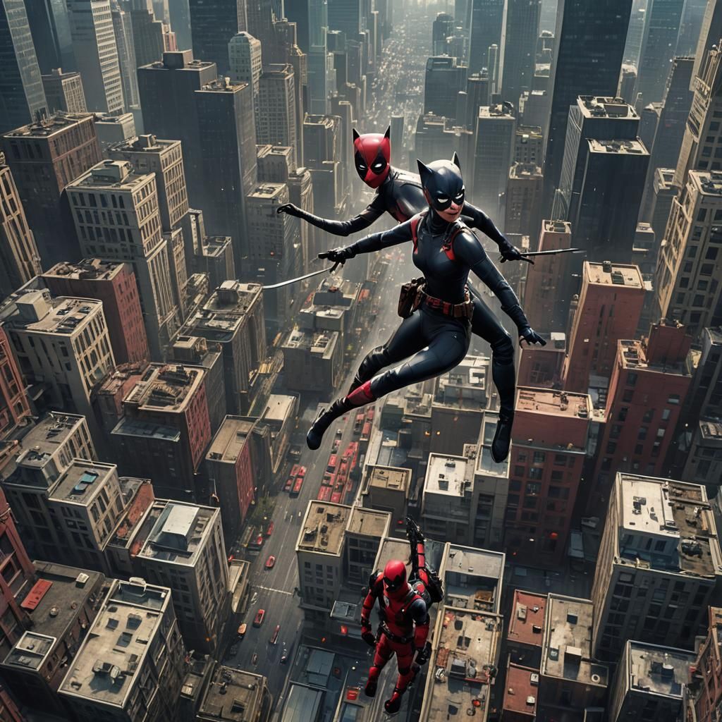 Catwoman vs Deadpool: Epic Cinematic Showdown