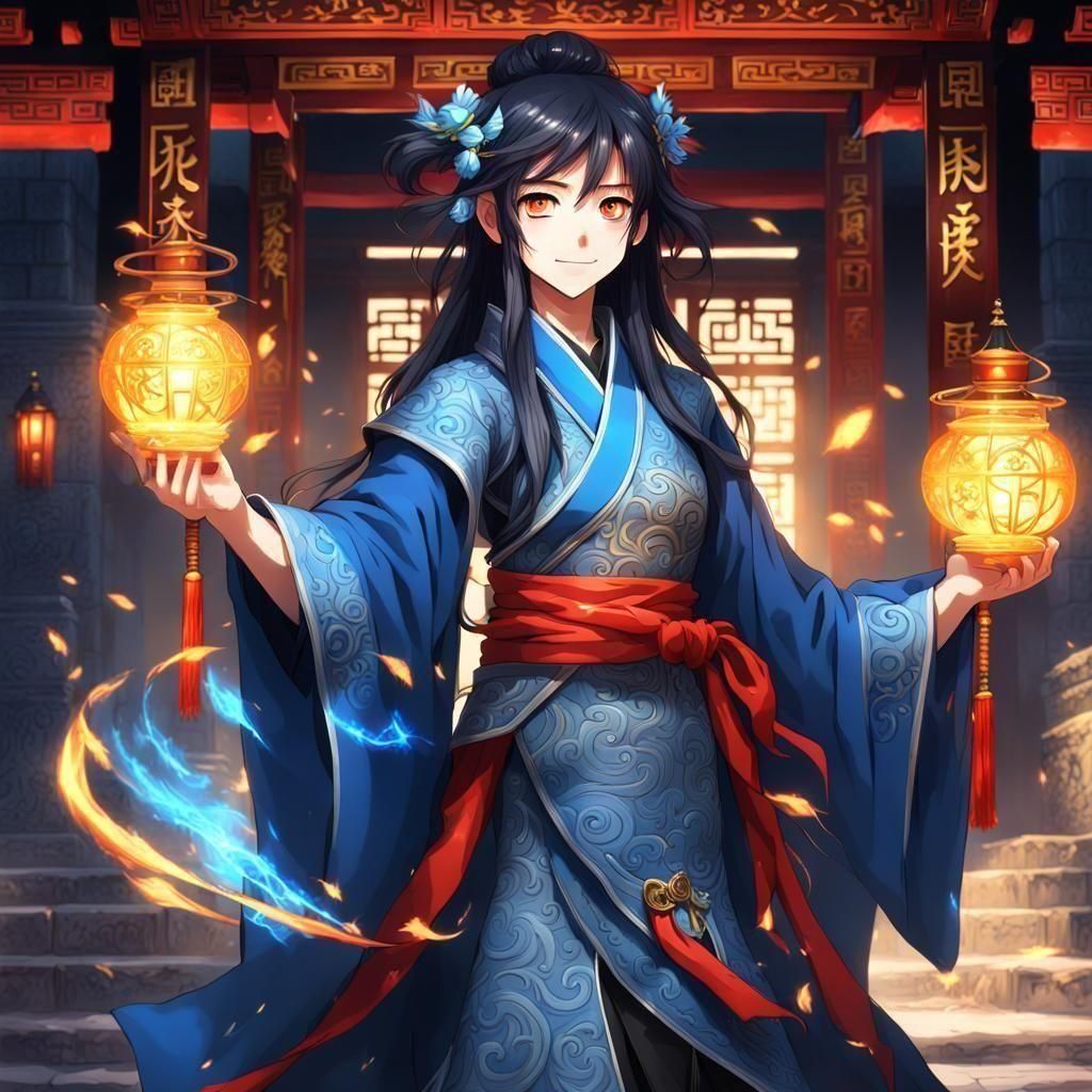 Anime Style Smiling Character Portrait