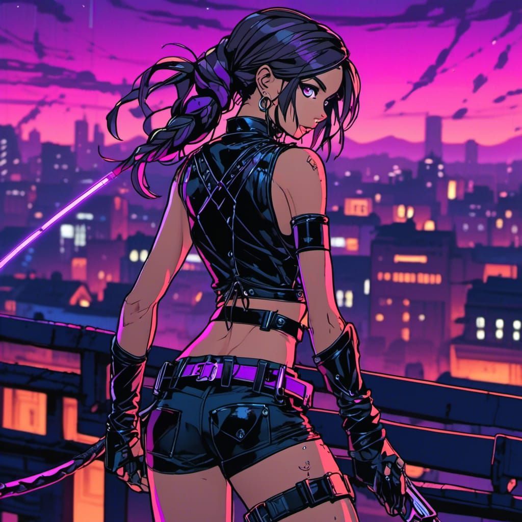 a anime portrait of a beautiful cheetah like female, she is ...