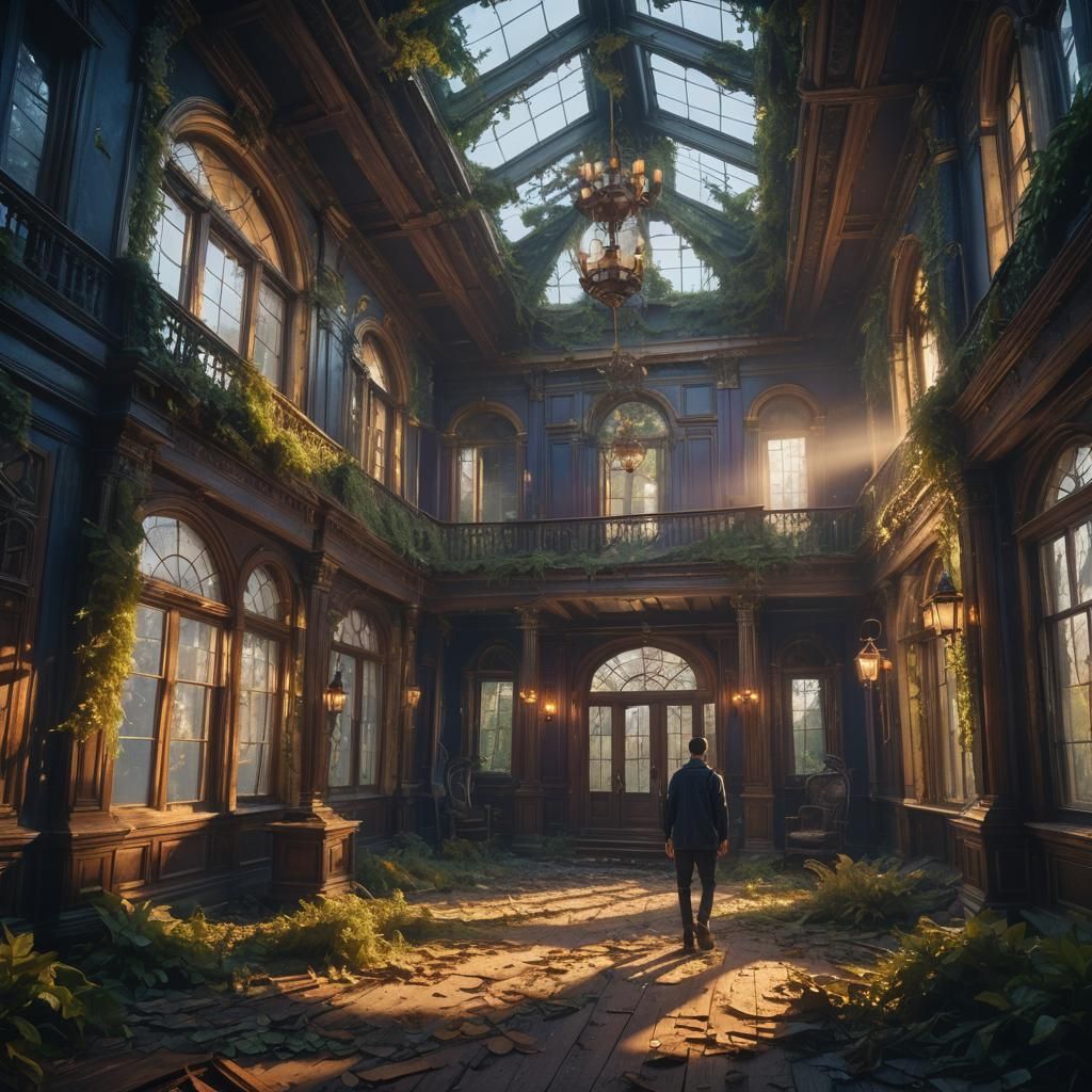 Exploring Abandoned Mansion: Hyper-Realistic Digital Matte P...