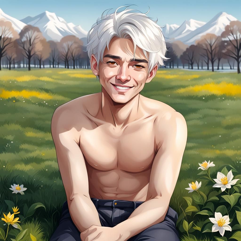 Lovely Winter Honeysuckle Man Portrait