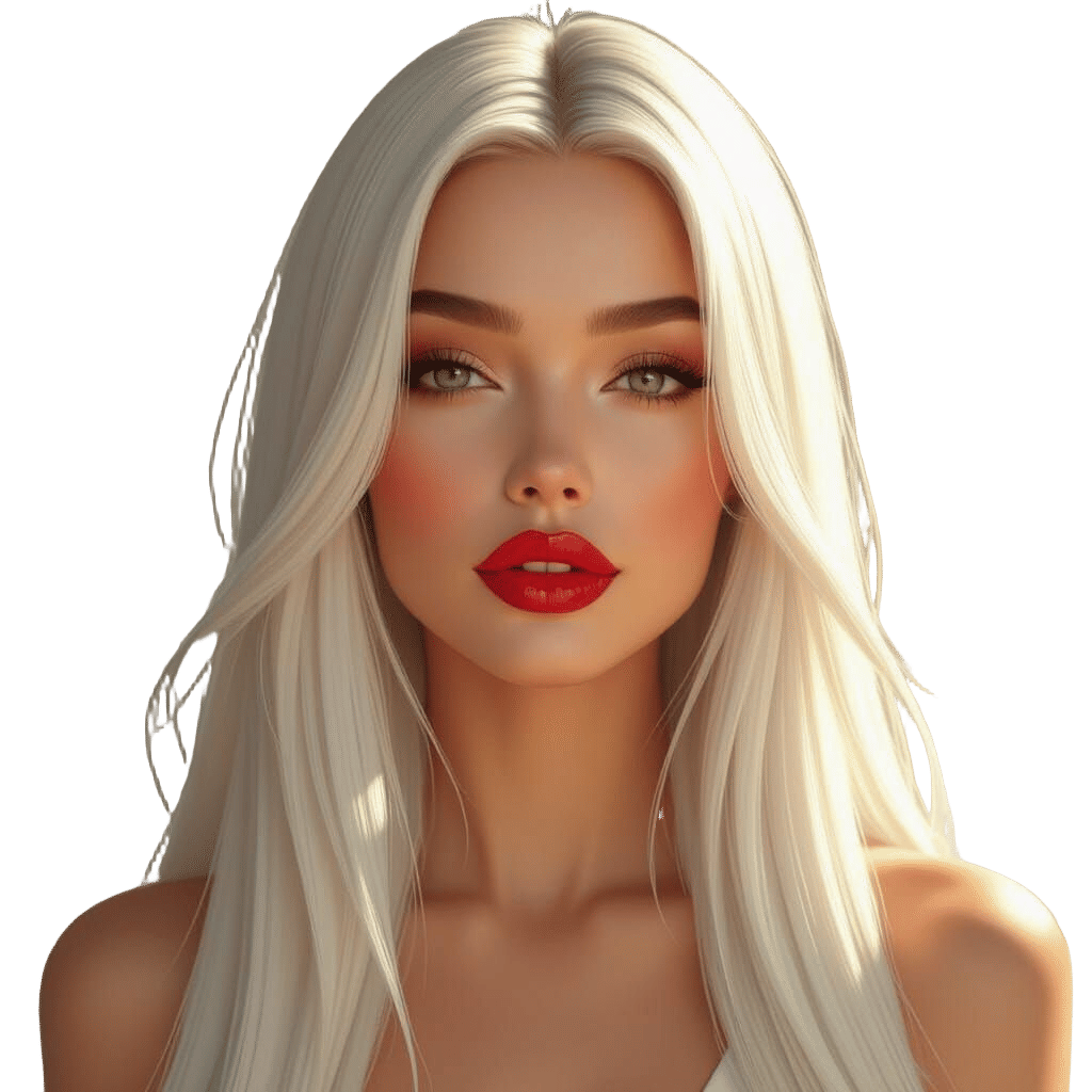 Platinum Blonde Young Woman