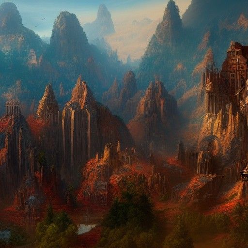 Fantastical Detailed Matte Painting of America