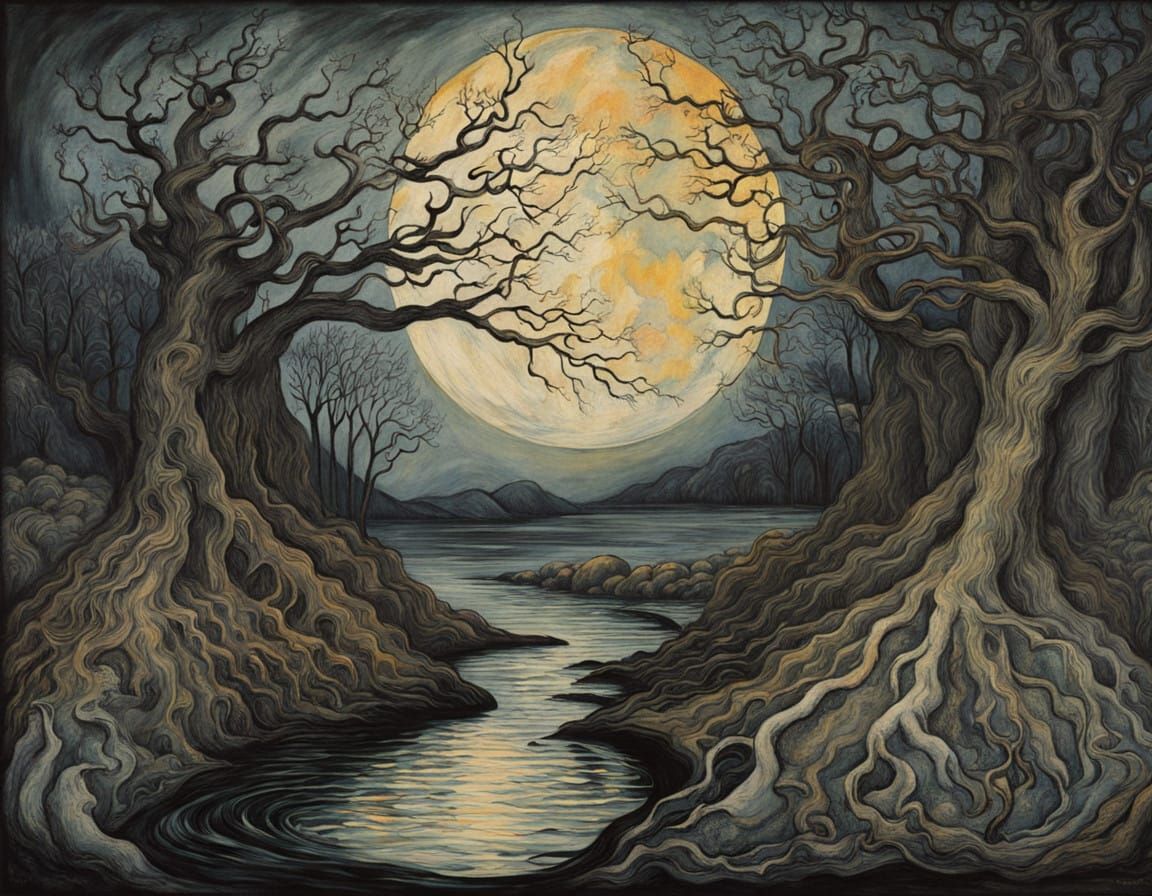 Ethereal Dreamscape in Rich, Textured Art