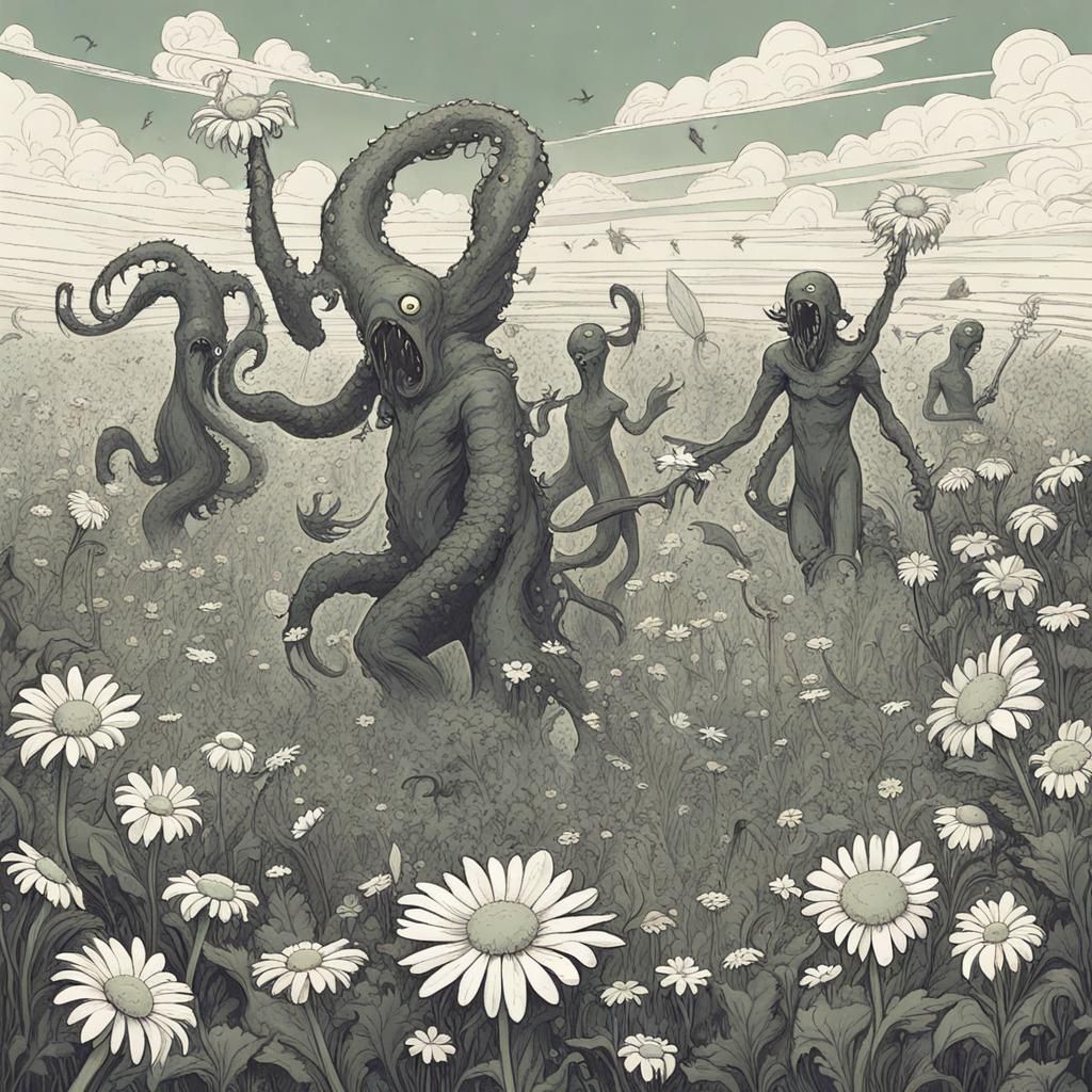 Lovecraftian Gods Frolicking in Daisies