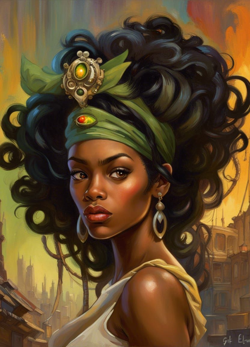 Post-Apocalyptic Princess Tiana in Dystopian Style