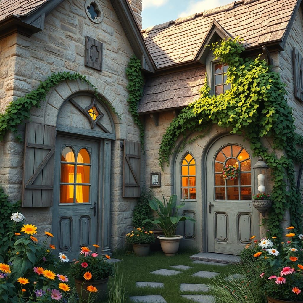 Whimsical French Country Cottage with Rustic Charm and Fanta...