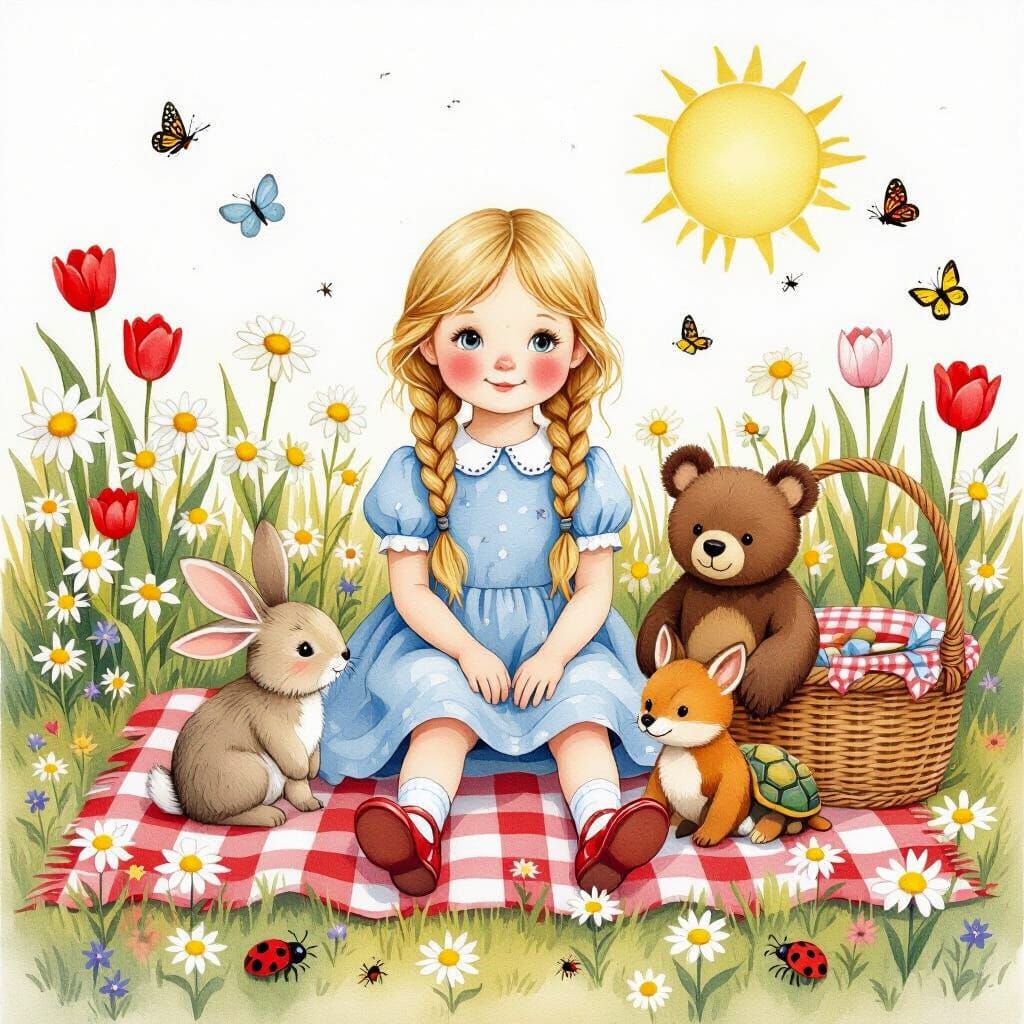Whimsical Picnic with Animal Friends