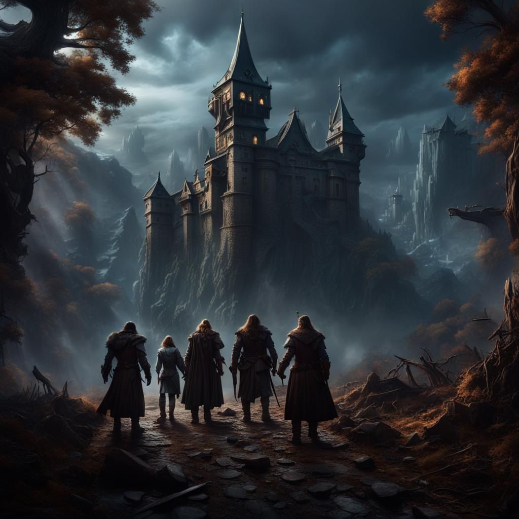 Unlikely Heroes Confront Darkness in Detailed Matte Painting