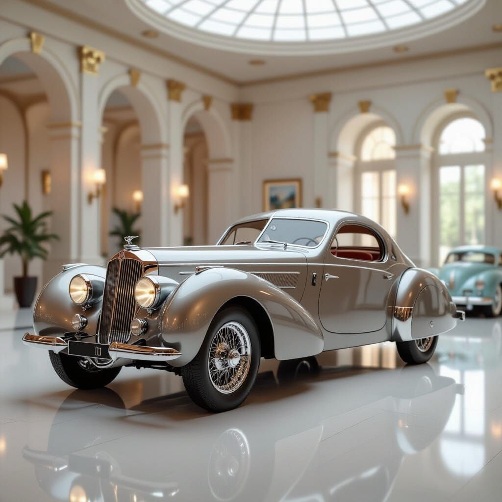 1937 Talbot-Lago in Art Deco Showroom