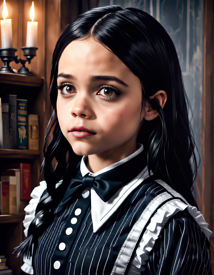 Jenna Ortega as Wednesday Addams in Action