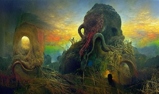 Cthulhu in Jungle: Hyperdetailed Art